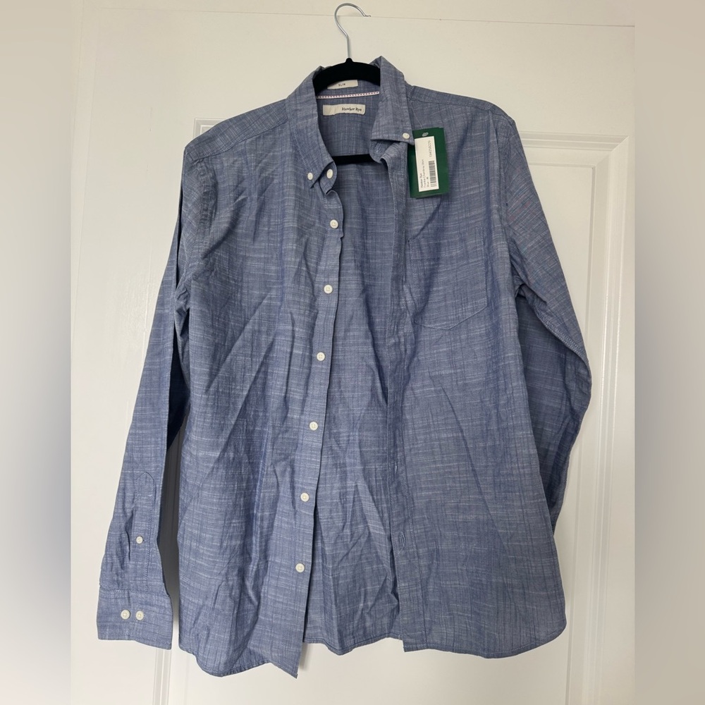 Men's Blue Button-Down Shirt